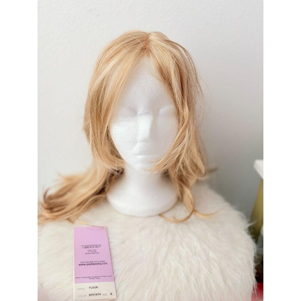 Paula Young Fleur Long Blonde Wig Layers 26 in lng Heat Friendly Mono Part
